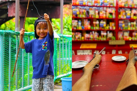 A mini festival with fishing & shooting