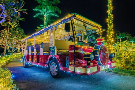 Tour the sparkling park on the Yassi tram